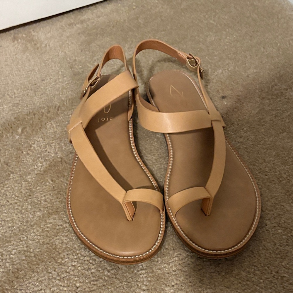 Joie Beige Leather Sandals